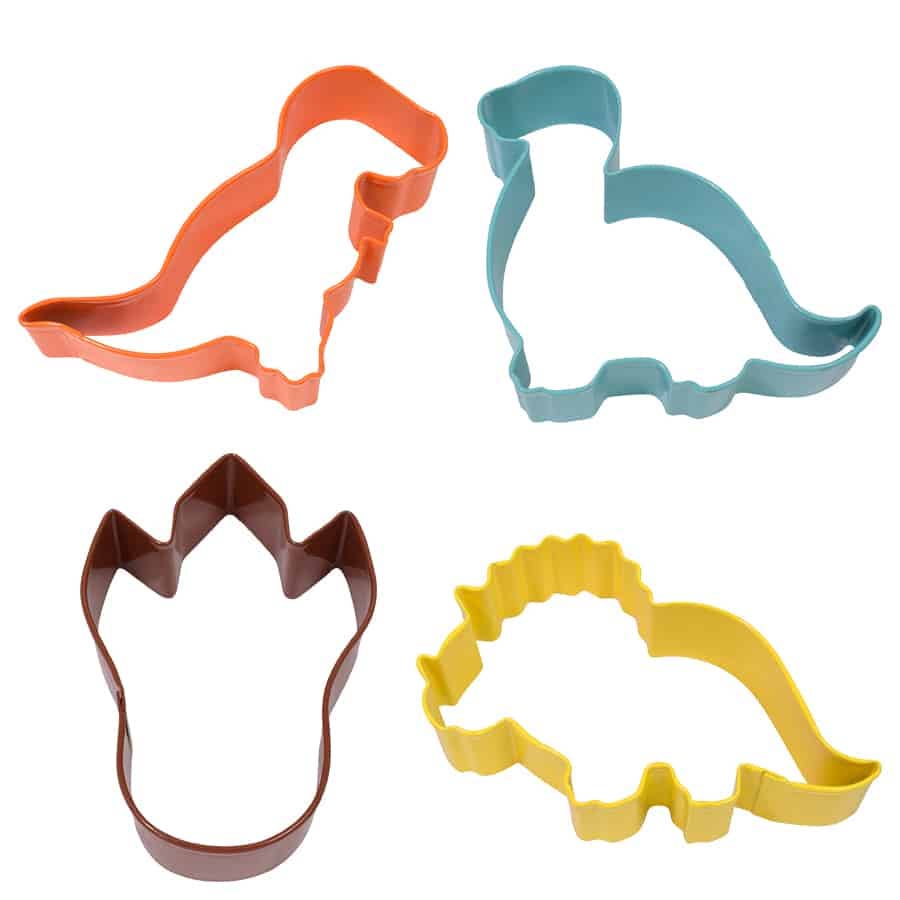 Dinosaur 4 pc Color Cookie Cutters Set - R&M