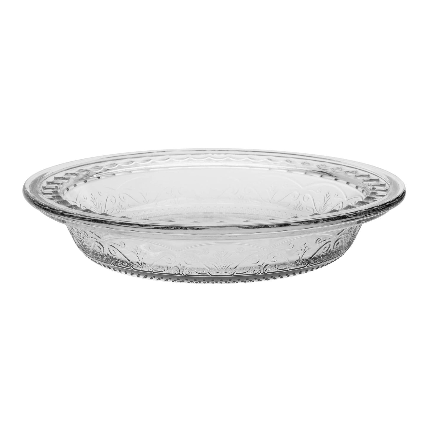 Anchor Hocking Laurel Embossed Pie Dish, 9.5"