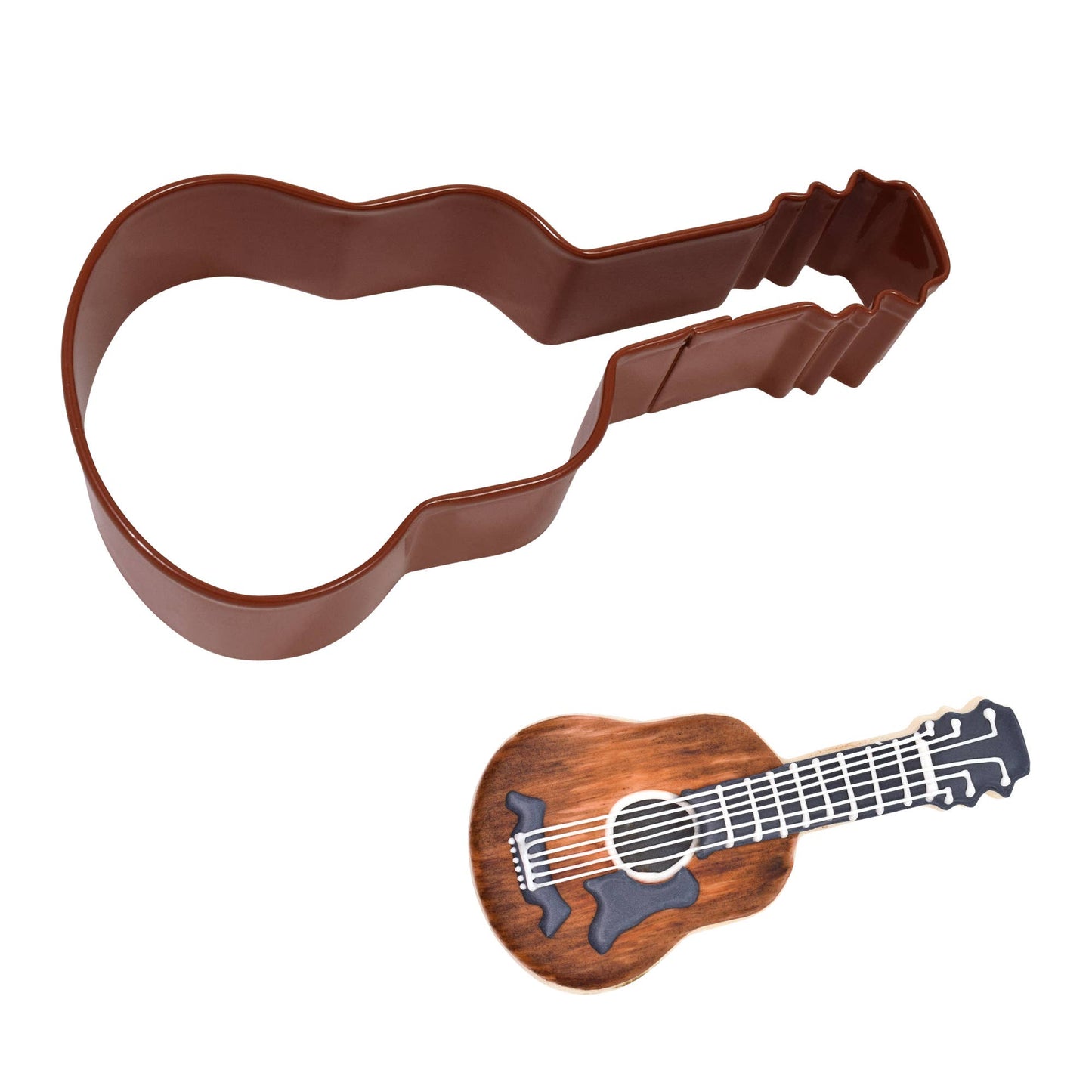 Guitar Cookie Cutter (Brown, 4.5")