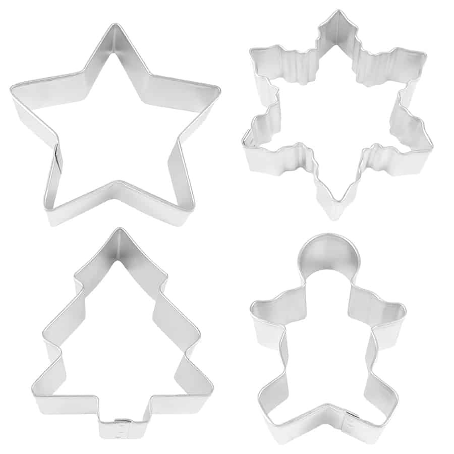 Christmas 4 PC S/S Cookie Cutter Set Carded - R&M International