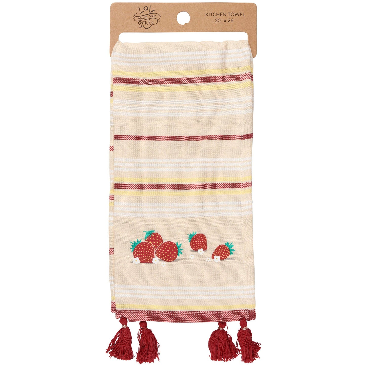 Strawberries Kitchen Towel- Primitives by Kathy