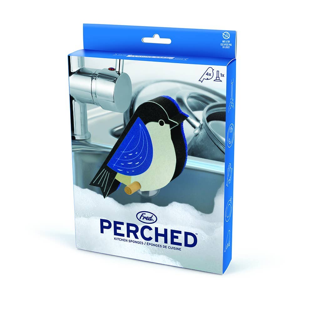Sponges - Perched- Set of 4 Bird Sponges - Fred & Friends