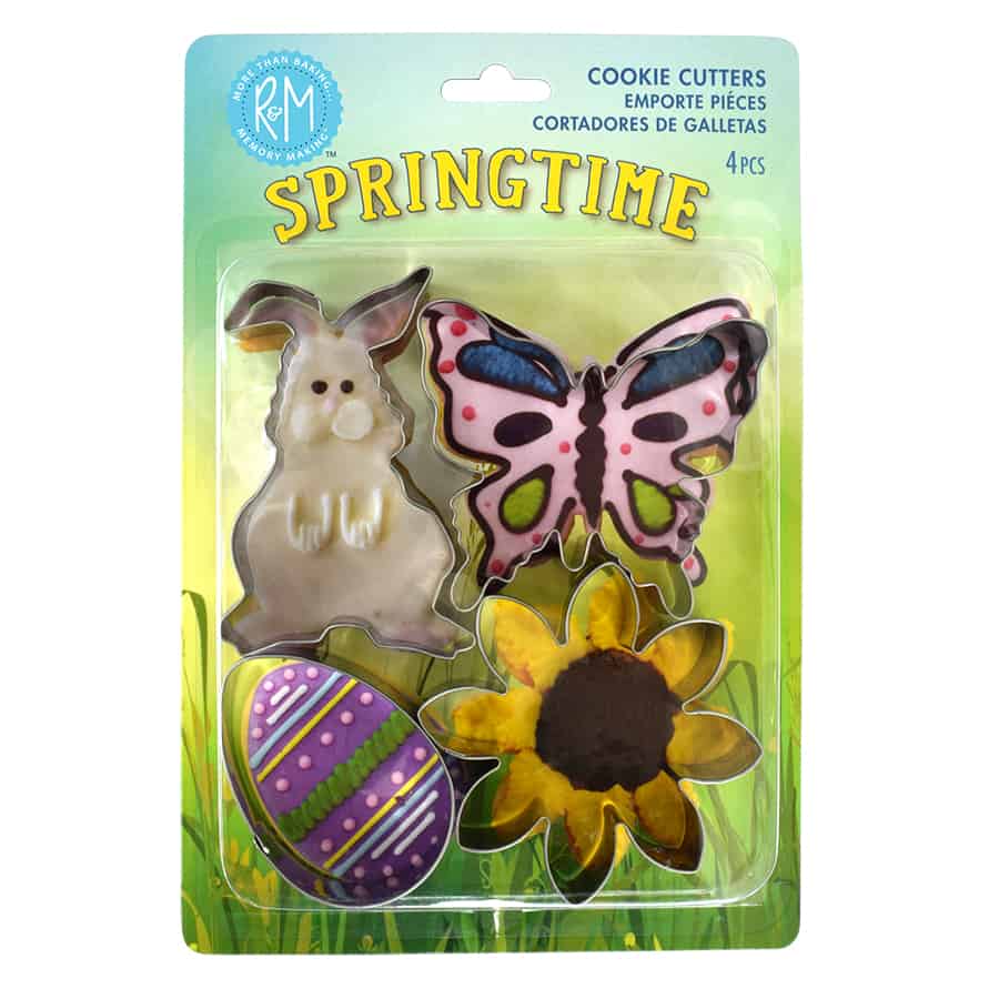 Spring 4pc Cookie Cutter Set Carded - R&M