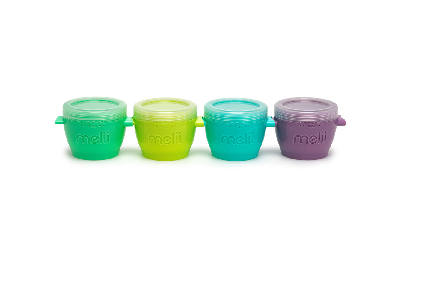 melii - 4oz Snap & Go Pods - 4 Freezer & Snack Containers