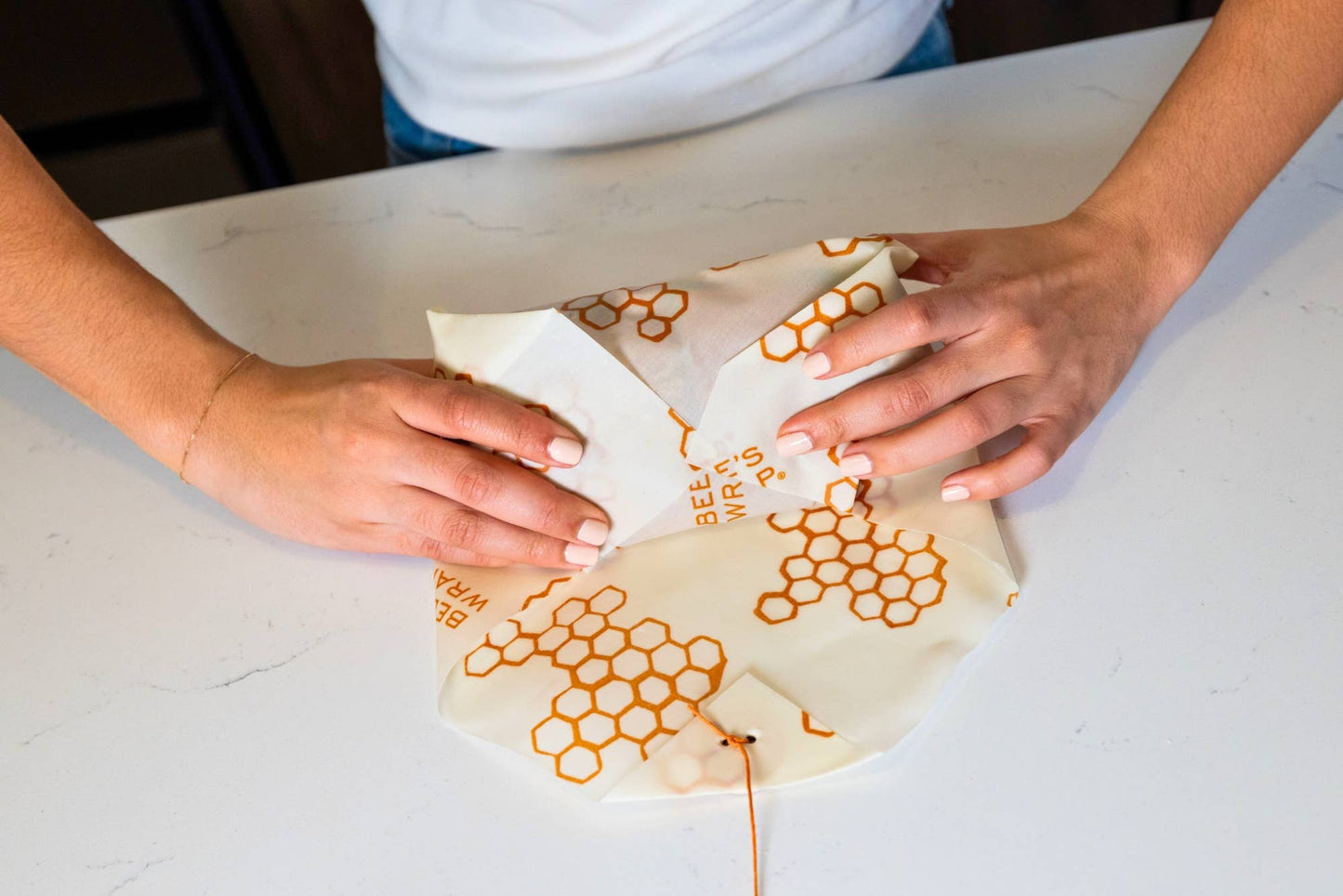 Honeycomb Print Sandwich Wrap- Bee’s Wrap® Beeswax Reusable Bread Wrap