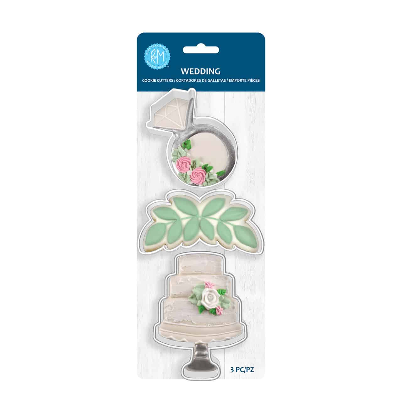 Wedding 3 PC Cookie Cutter Set- R&M International