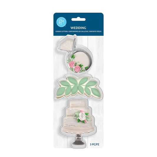 Wedding 3 PC Cookie Cutter Set- R&M International