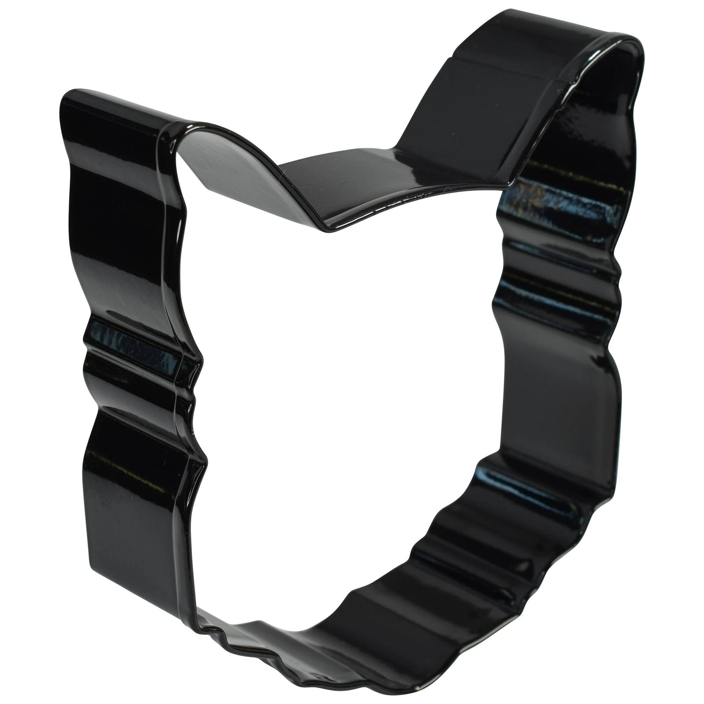 Cat Face Cookie Cutter, Black Polyresin, 3.5"- R&M