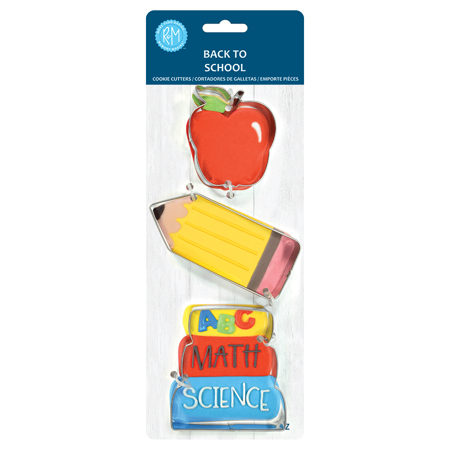 Back to School 3 PC Cookie Cutter Set - R&M