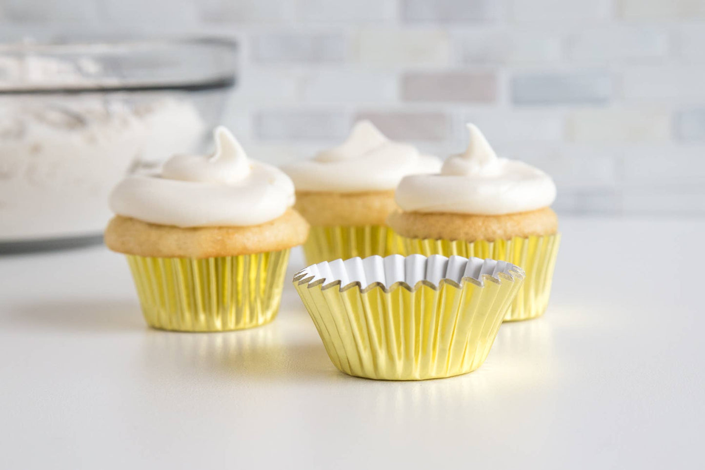 Mini Gold Foil Cupcake Liners, Set of 48, 1.75" - Fox Run