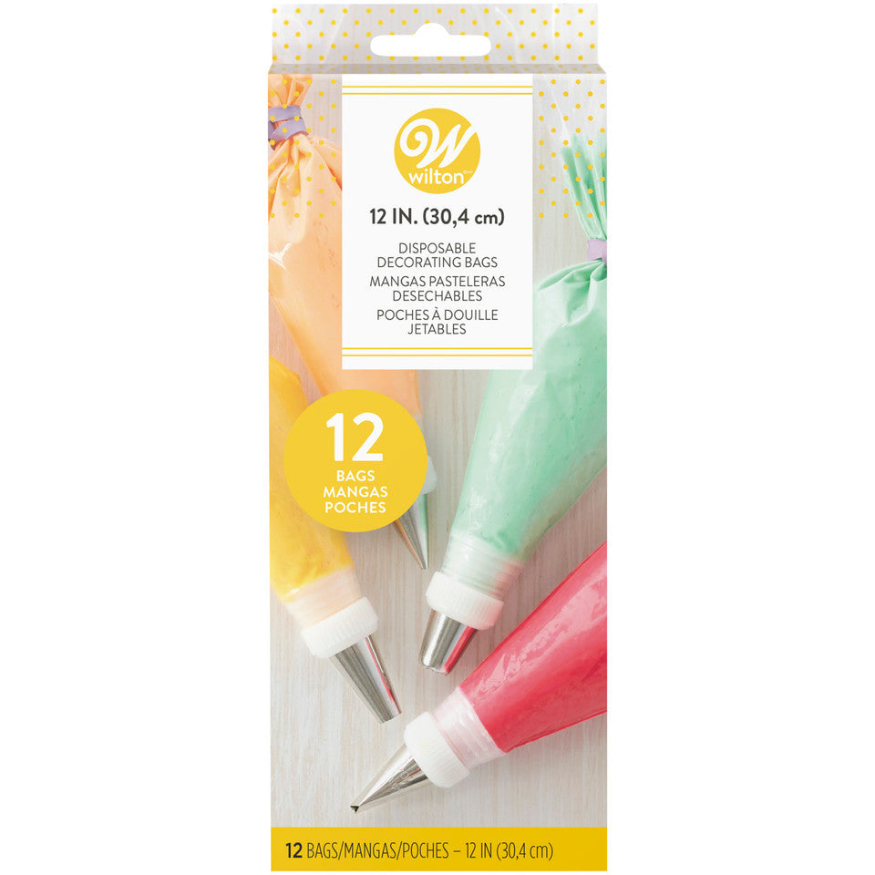 12 Inch Disposable Decorating Bags - 12 Count