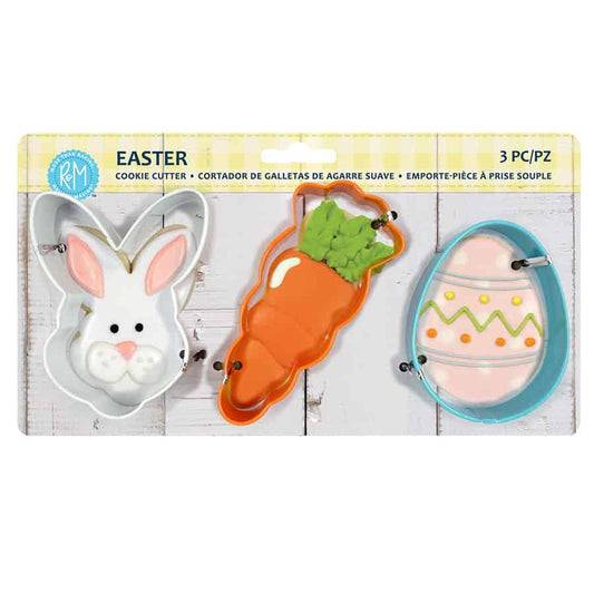 Easter 3 PC Color Cookie Cutter Carded Set- R&M