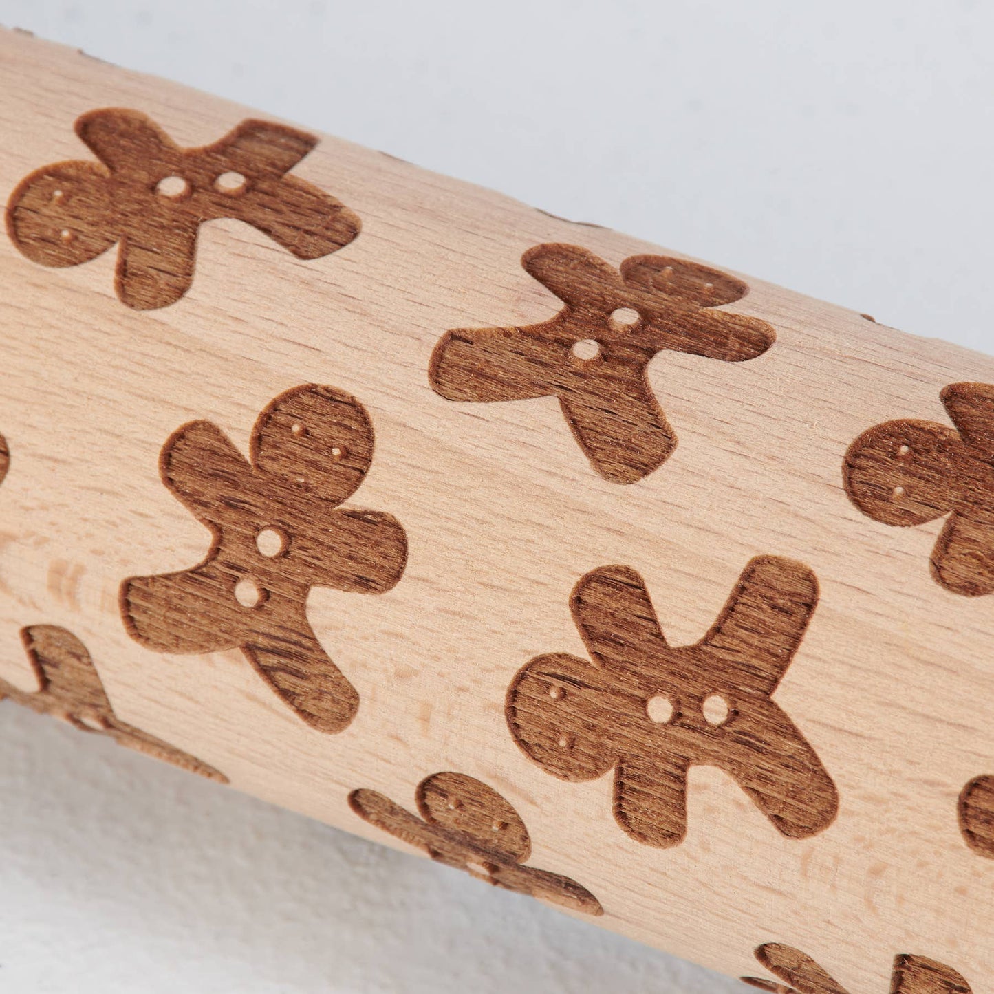 Gingerbread Men Large Wooden Rolling Pin - Primitives by Kathy