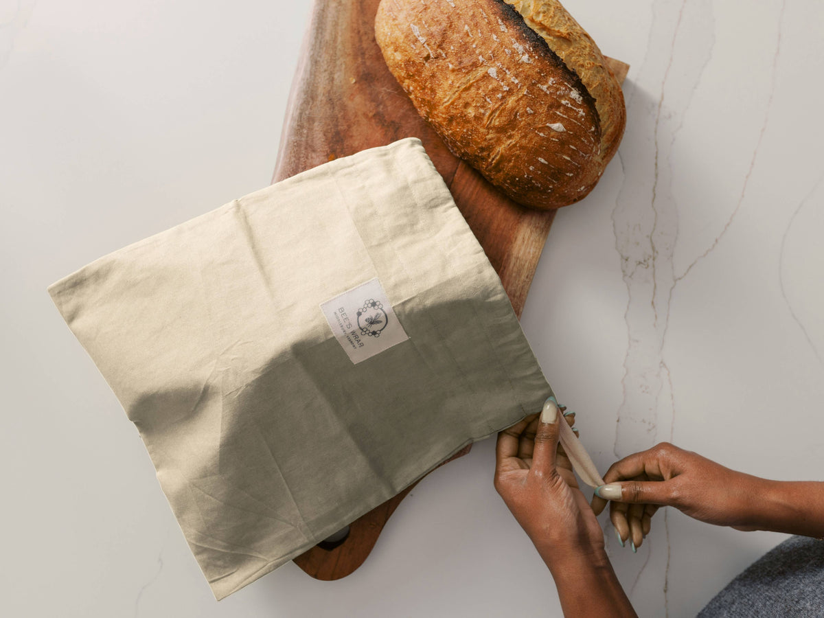 Bee's Wrap - Bees Wrap Reusable Beeswax Lined Artisan Bread Bag - Natural