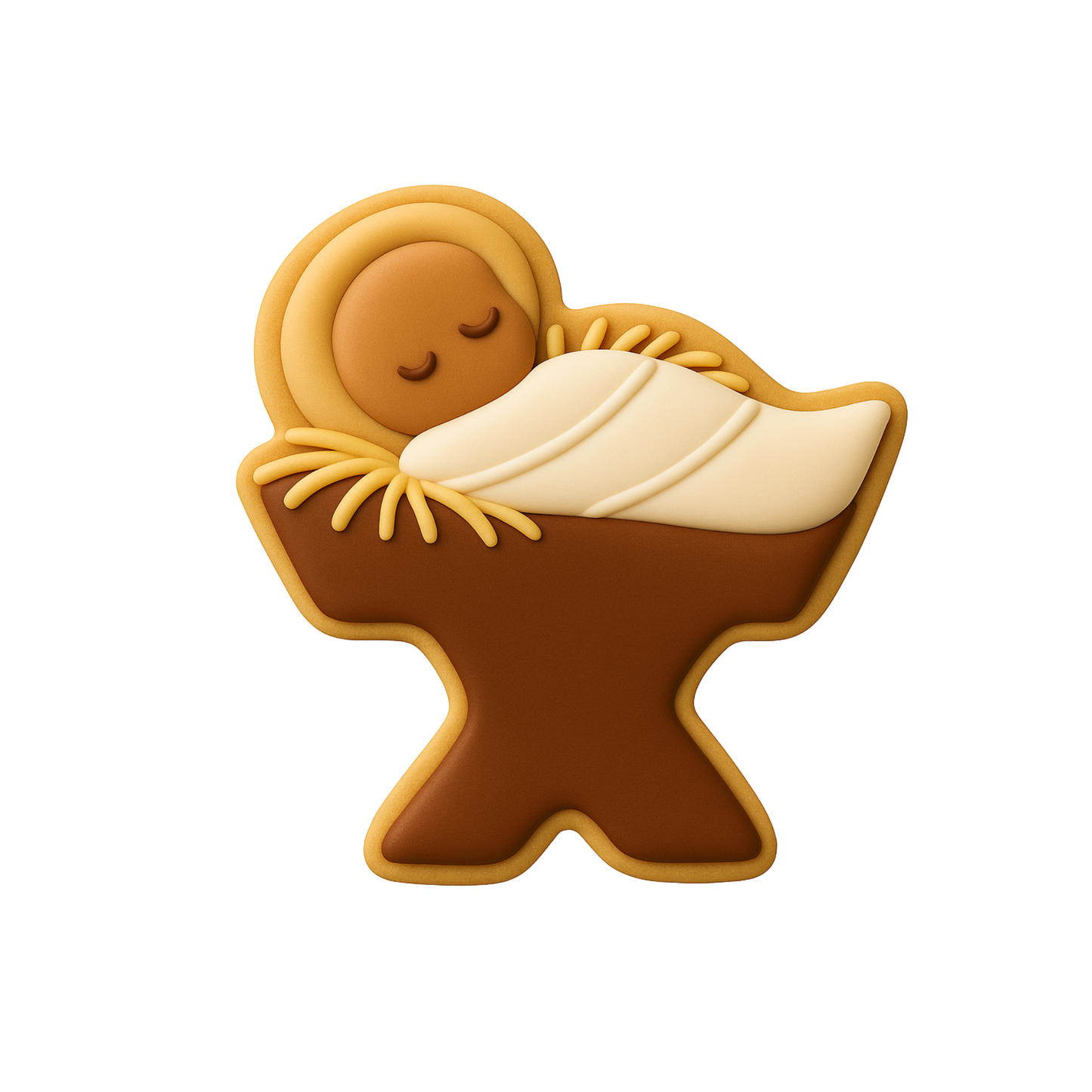 Baby in Manger Cookie Cutter, 2"