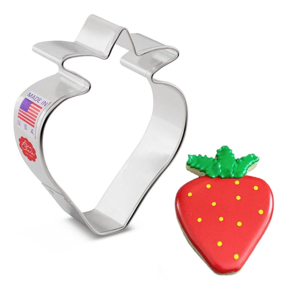 Strawberry Cookie Cutter, 3.25"- Ann Clark