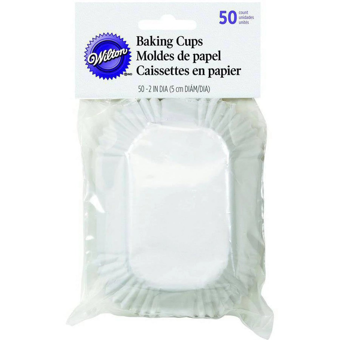 White Petite Loaf Baking Cups, 50 count- Wilton