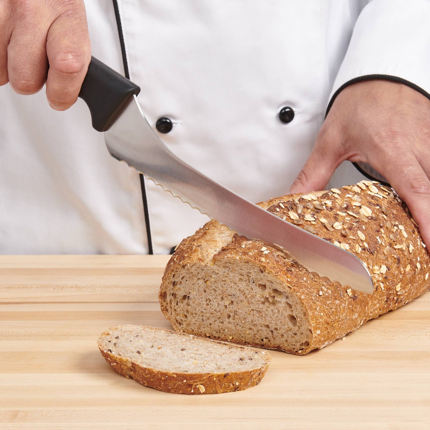 Soft-Grip Handle Offset Bread Knife, 9in- CatCora