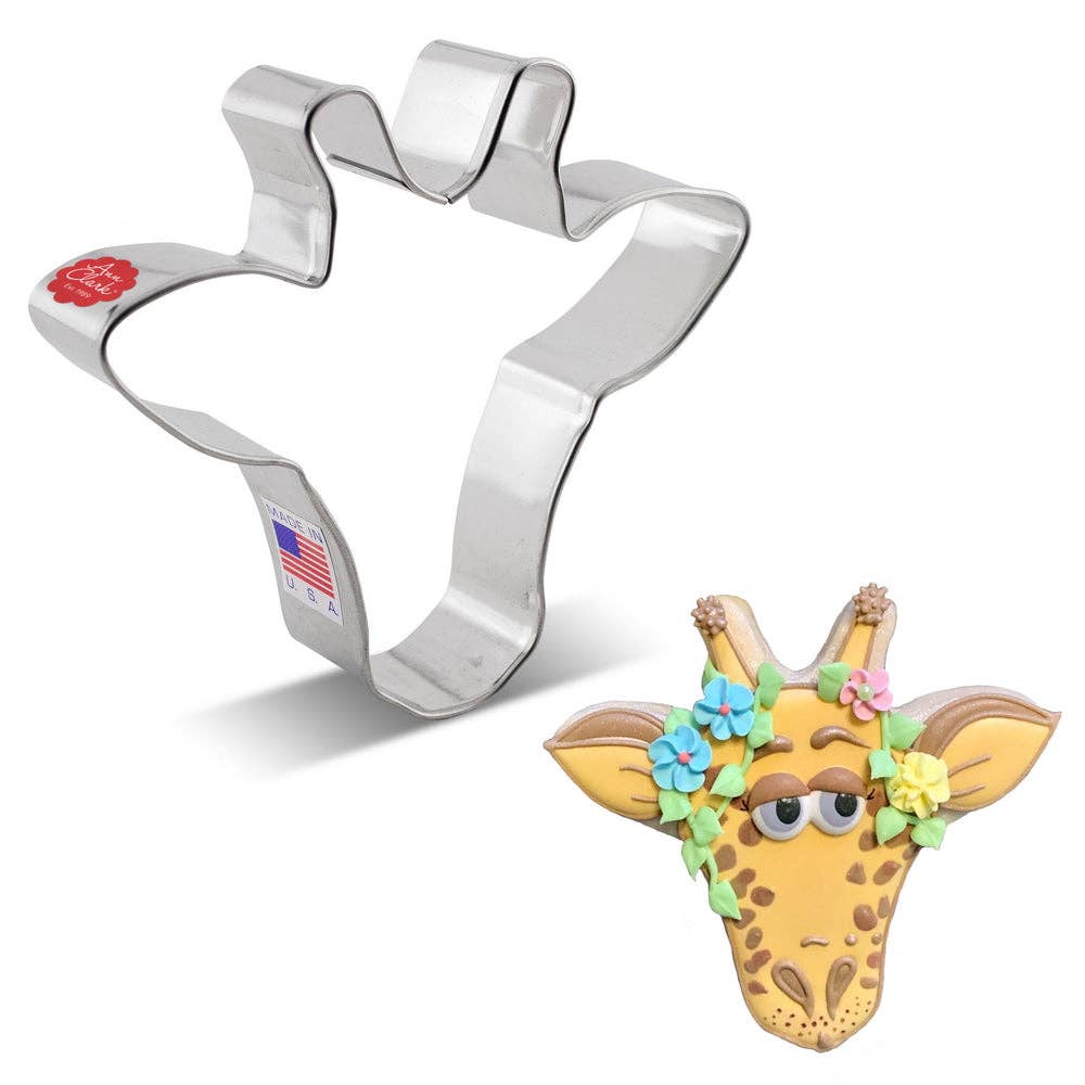 Giraffe Face Cookie Cutter, 3.75"- Ann Clark