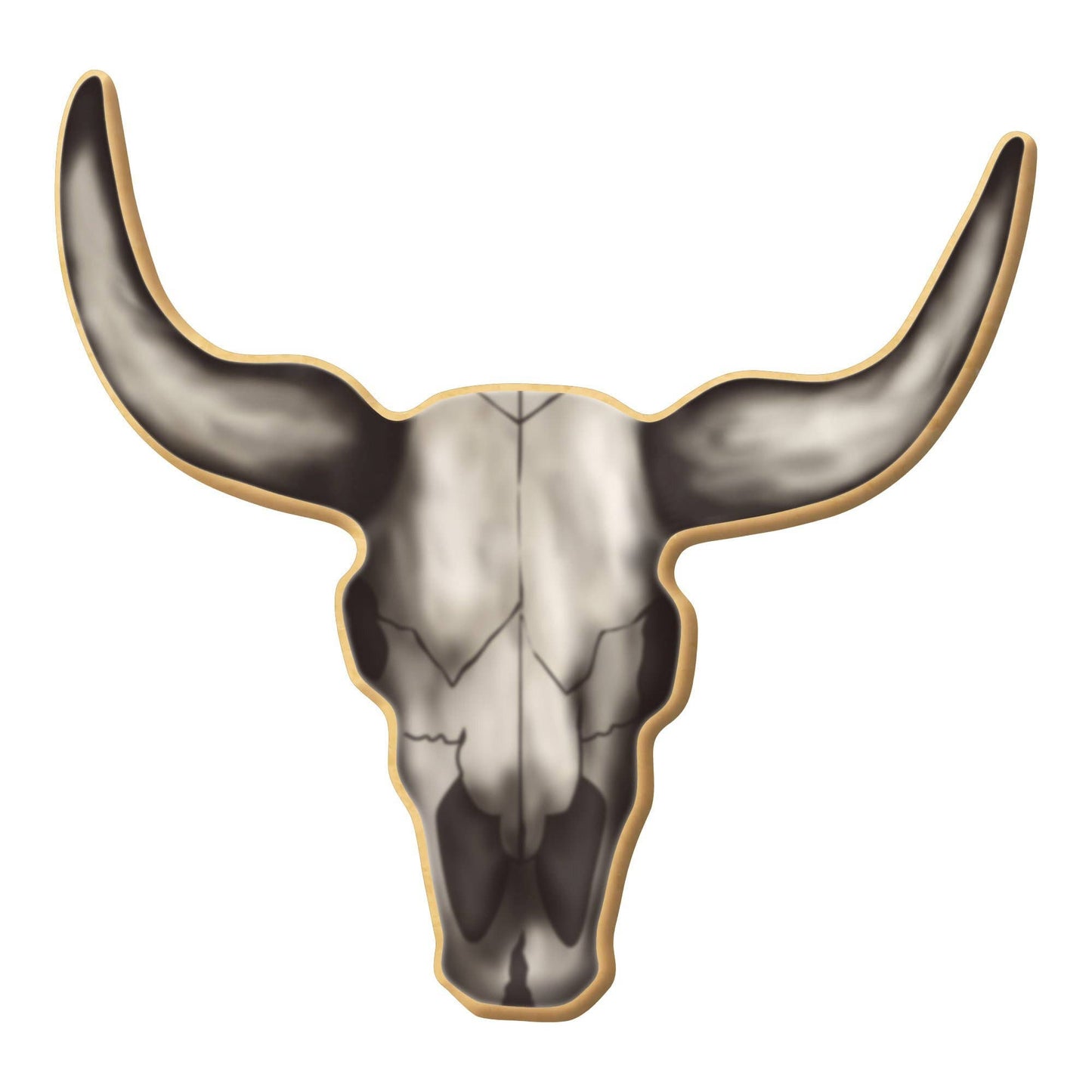Bull Skull Longhorn Cookie Cutter (4.75")