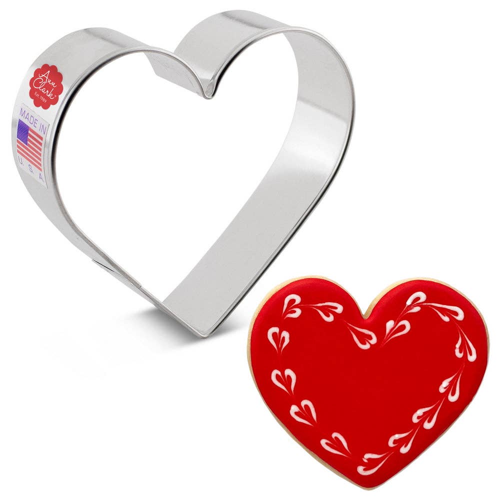 Heart Cookie Cutter, 3 3/8"- Ann Clark
