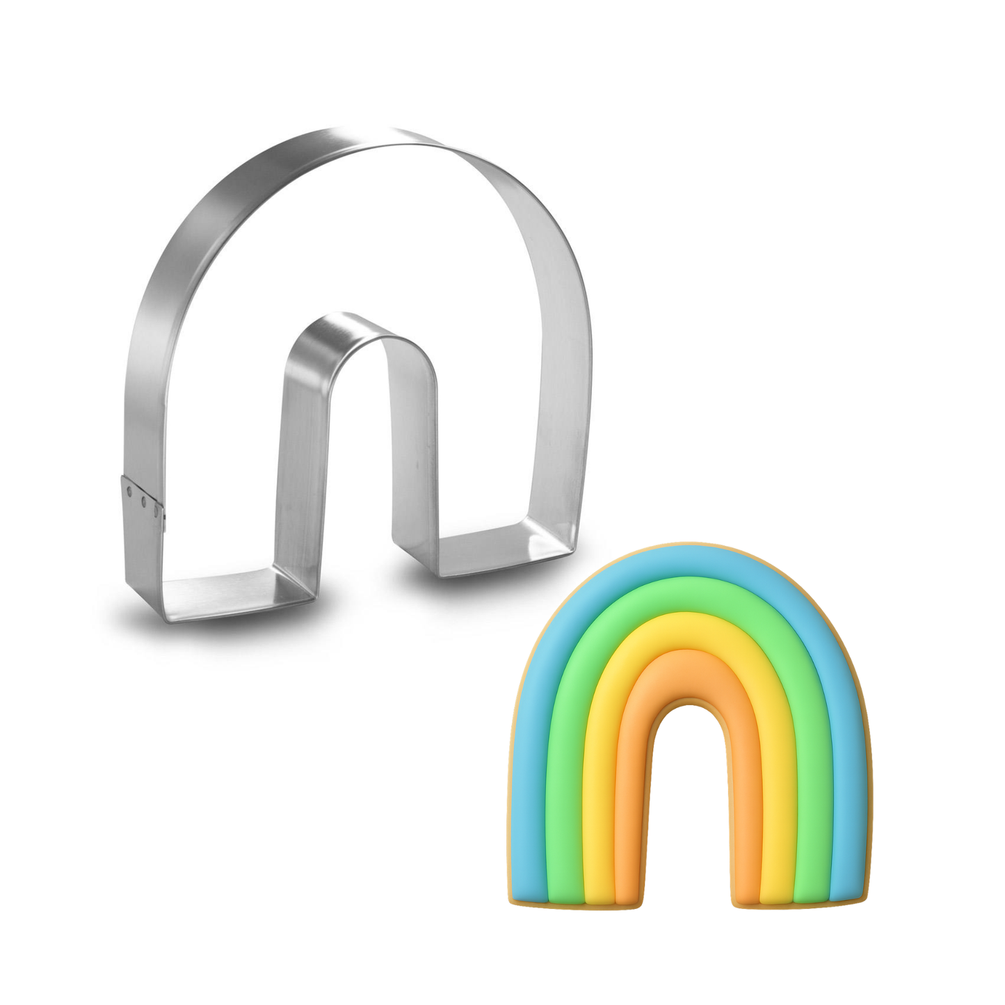 Rainbow Horseshoe Cookie Cutter 4.5"