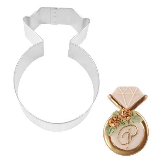 Diamond Ring Cookie Cutter, 3.75"- R&M