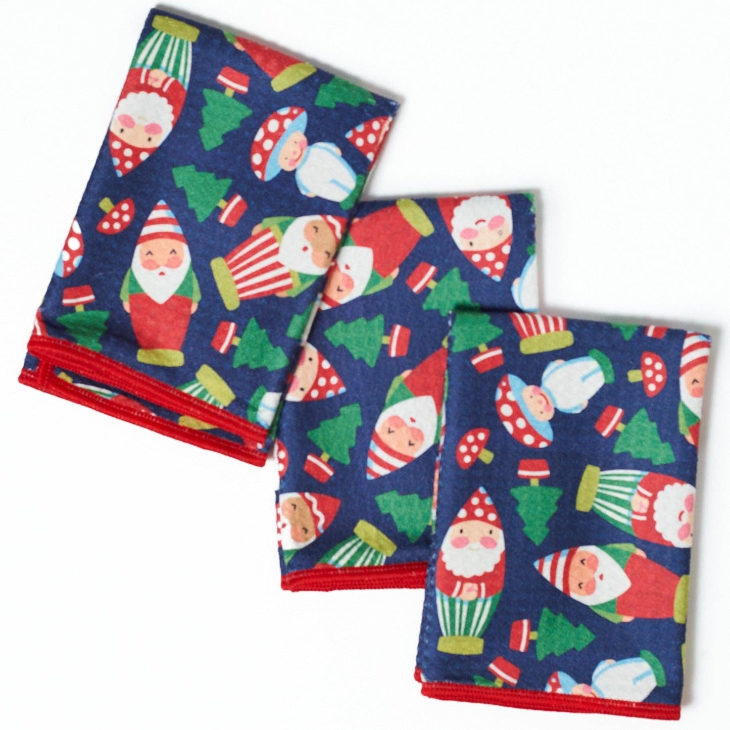 Santa Gnome Mighty Mini Towel (Set of 3)-Once Again Home Co.