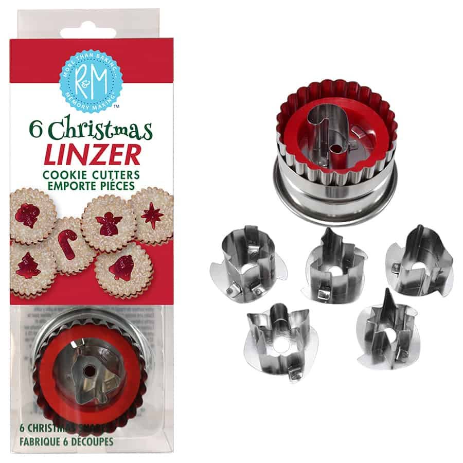 Christmas Linzer 6 PC Cookie Cutter Set - R&M International
