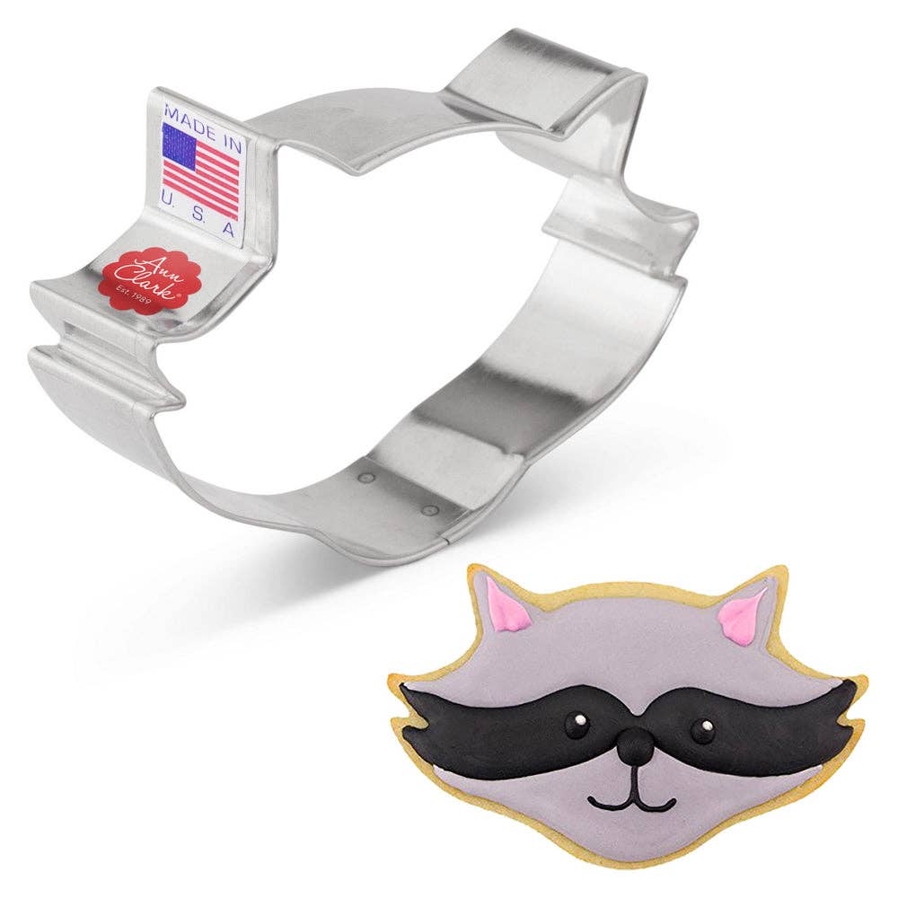 Raccoon Face Cookie Cutter, 4 1/8"- Ann Clark