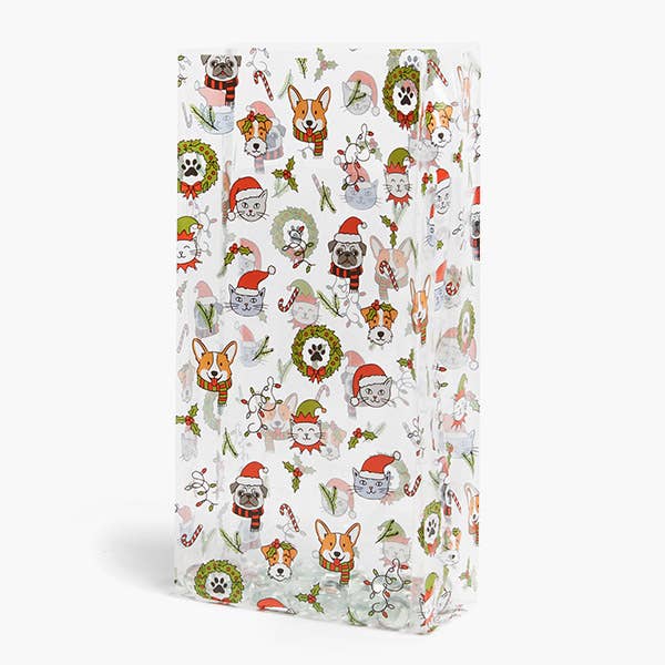 Nashville Wraps - Christmas Print Cello Treat Bags