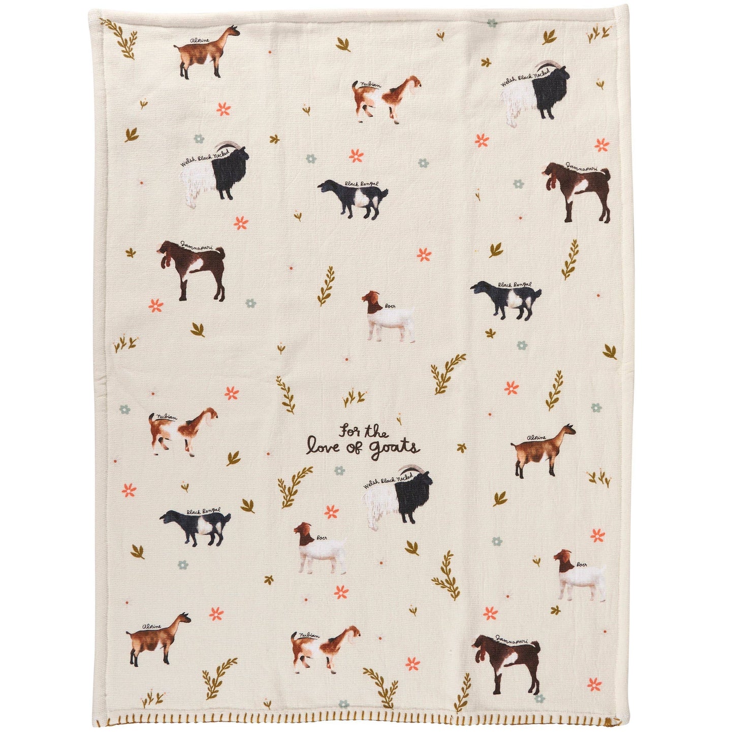 Love Of Goats Kitchen Towel- Primitives by Kathy