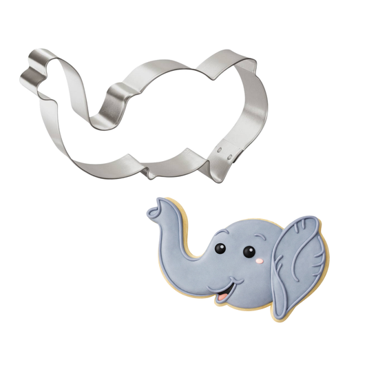 Circus Elephant Face Cookie Cutter, 5"