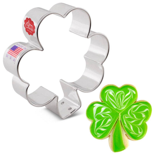 Small Shamrock Cookie Cutter, 3 1/4"- Ann Clark