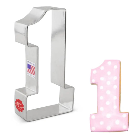 Number 1 Cookie Cutter, 4 3/8"- Ann Clark