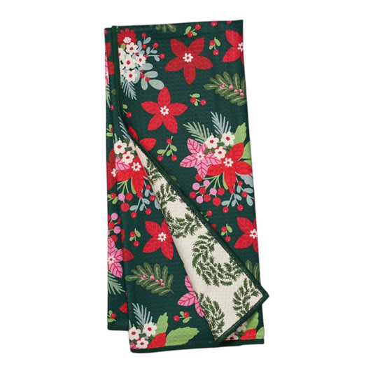 Once Again Home Co. - Anywhere Towel Reversible - Signature Poinsettia Garden