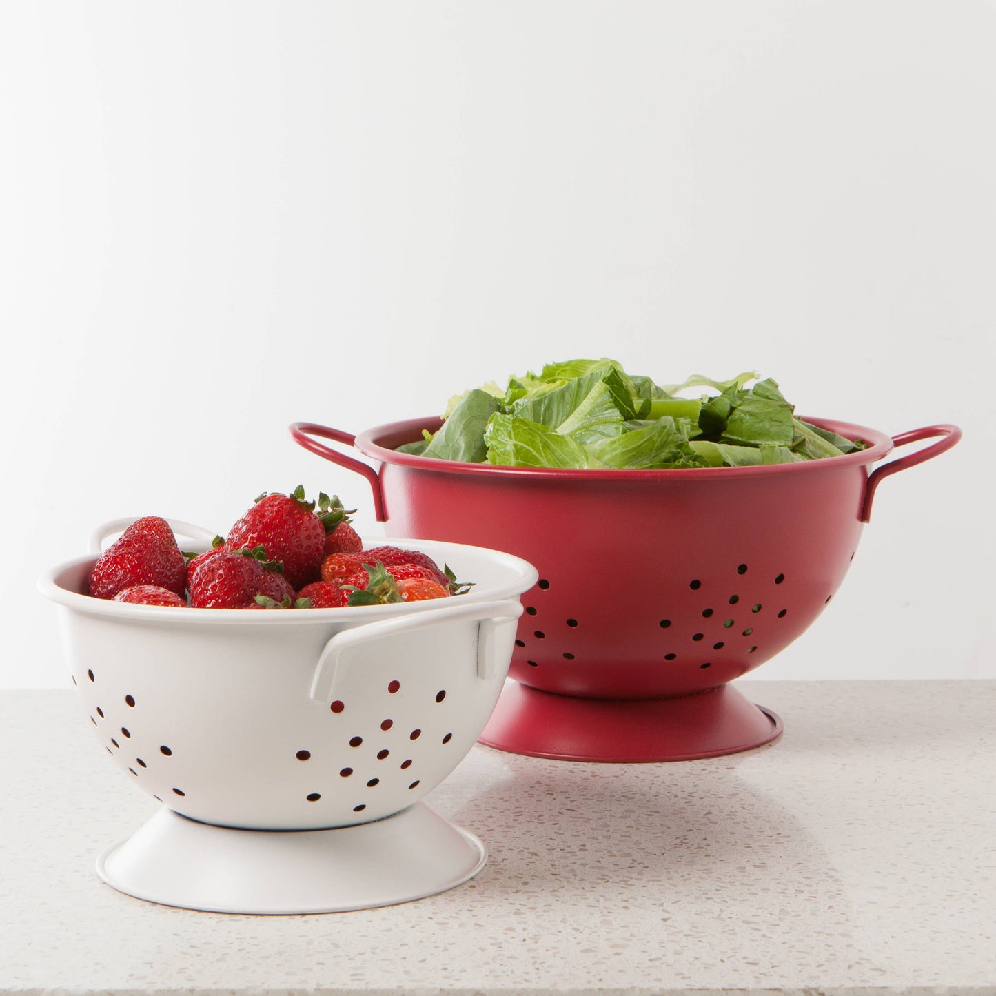 Matte Steel White Colander Small - Now Designs by Danica
