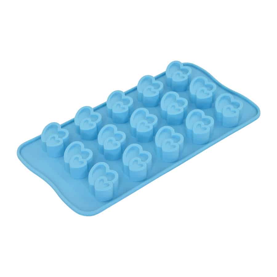 Double Hearts Silicone Candy Mold - R&M International