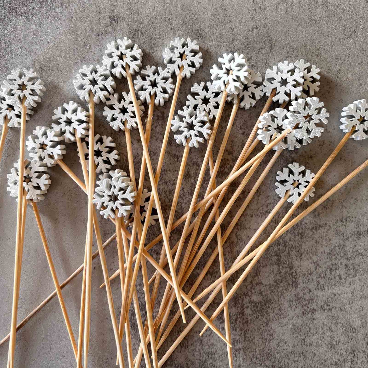 25 Snowflake Decorative Picks, 4.5”- (Pack of 25)