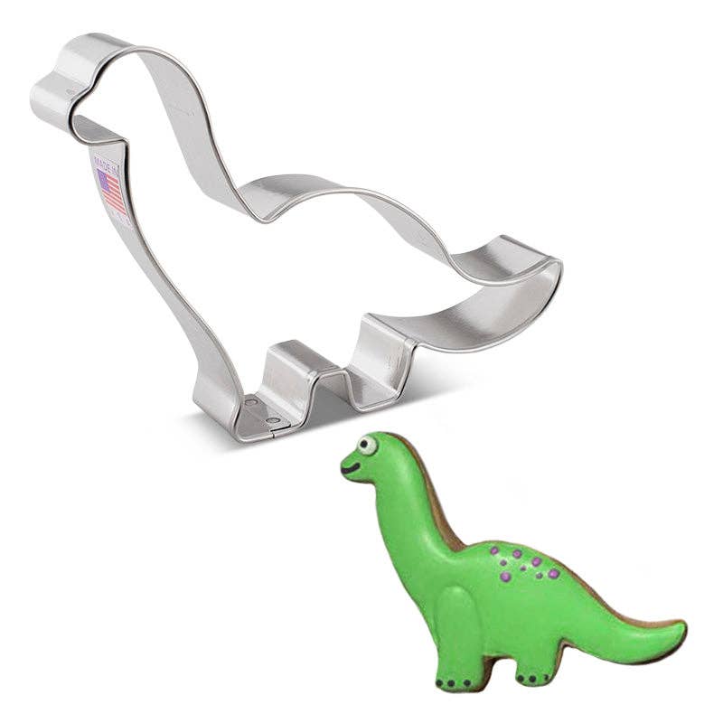 Brontosaurus Dinosaur Cookie Cutter, 4 7/8"- Ann Clark