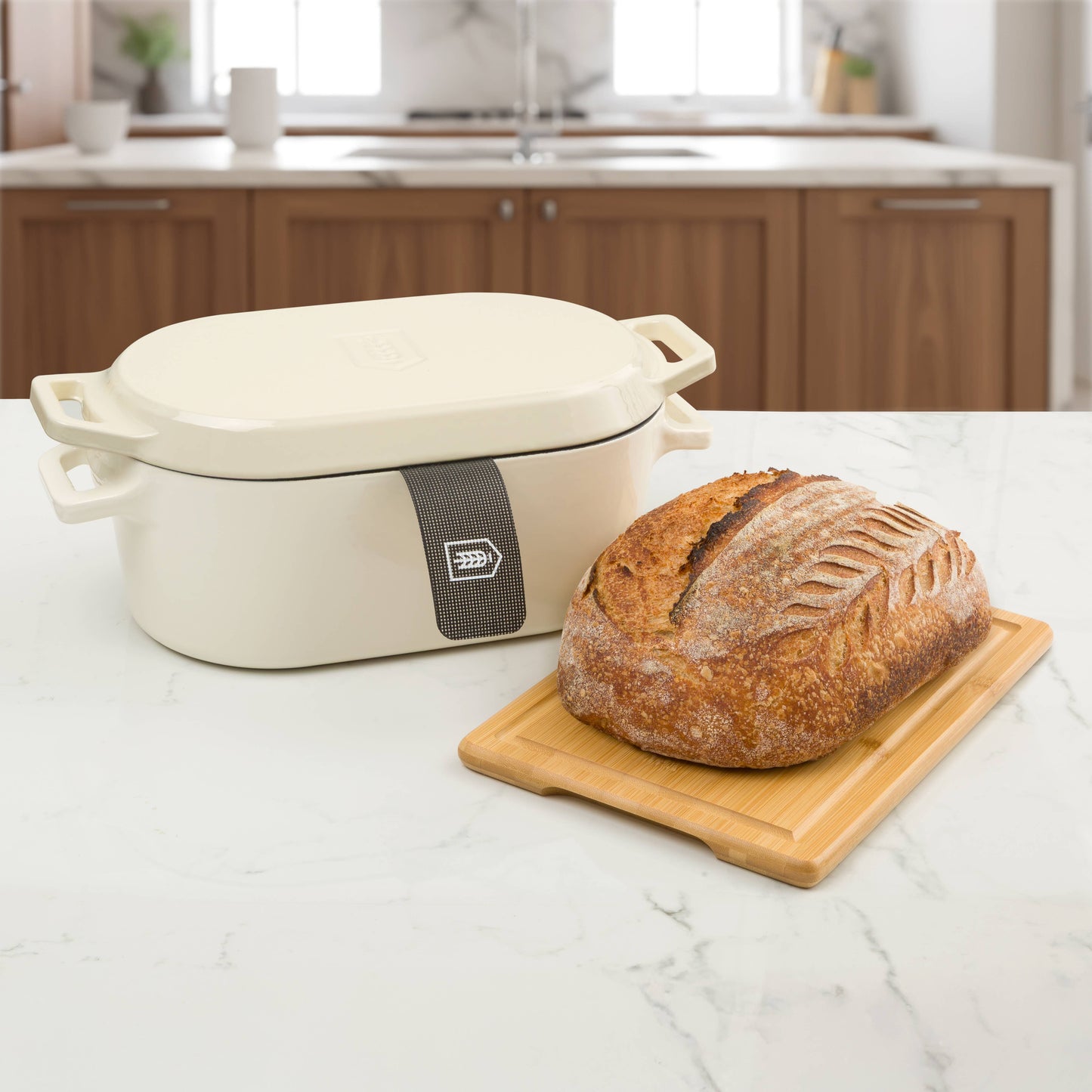 Kook - Dutch Oven with Lid, Enameled Cast Iron, 5qt