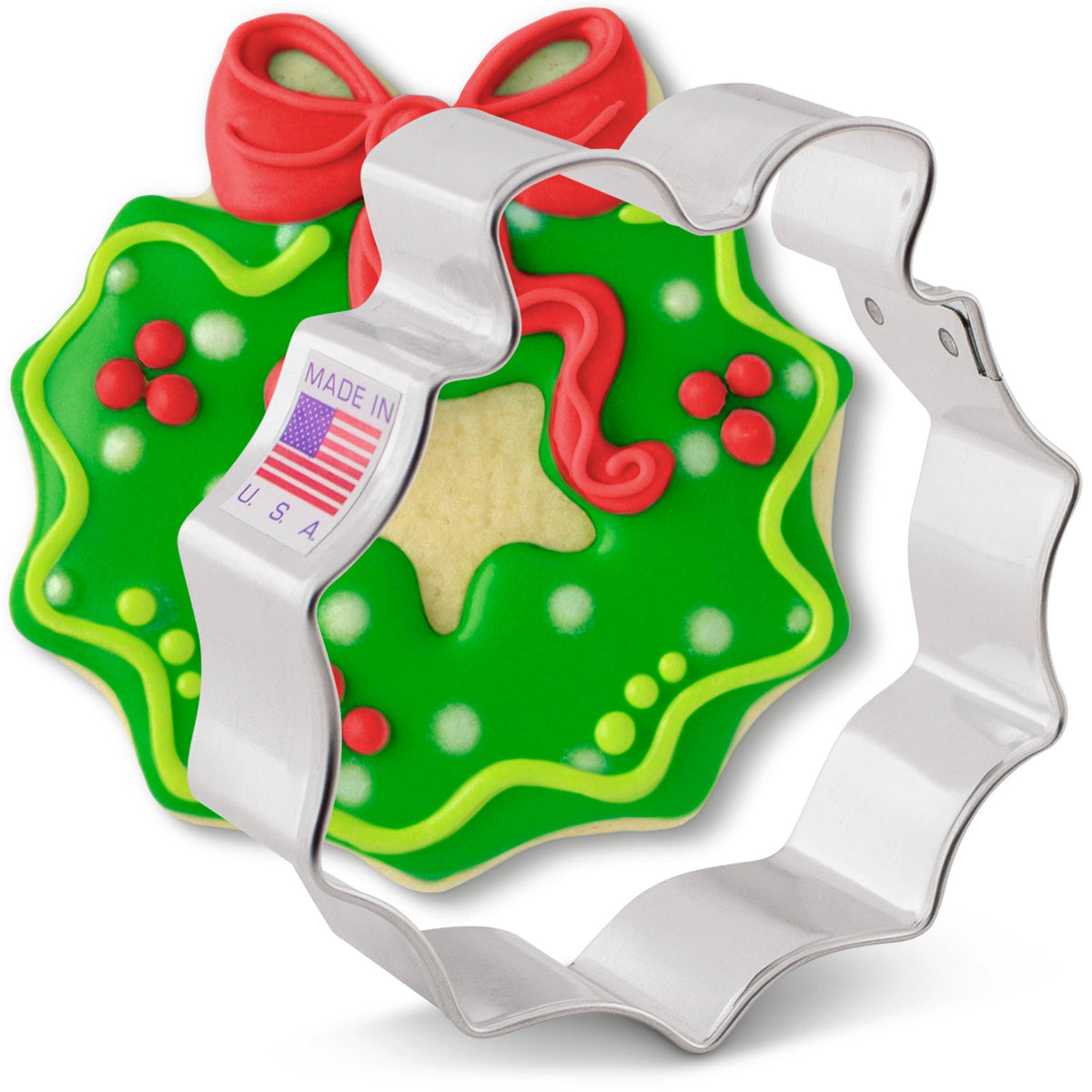 Ann Clark - Christmas Wreath Cookie Cutter, 3.5"