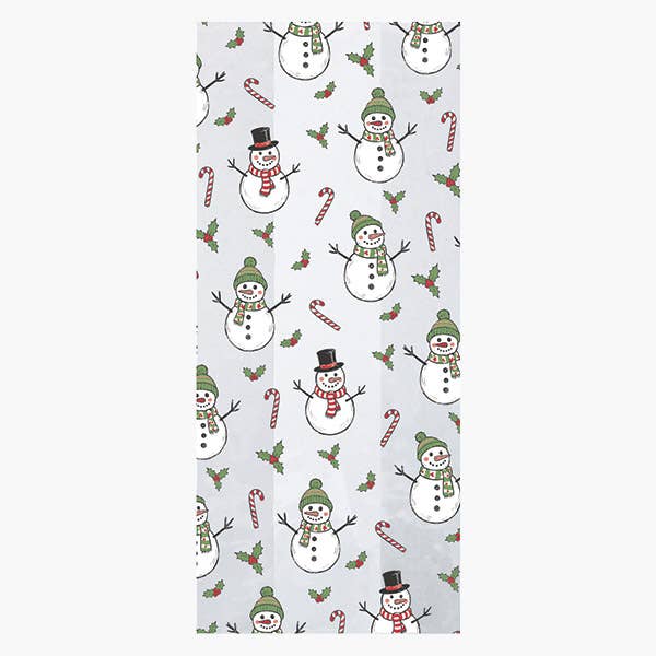 Nashville Wraps - Christmas Print Cello Treat Bags