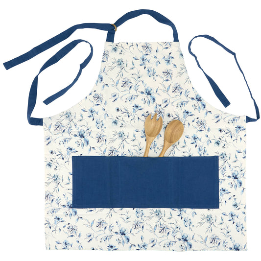 Blue Floral Apron - Primitives by Kathy