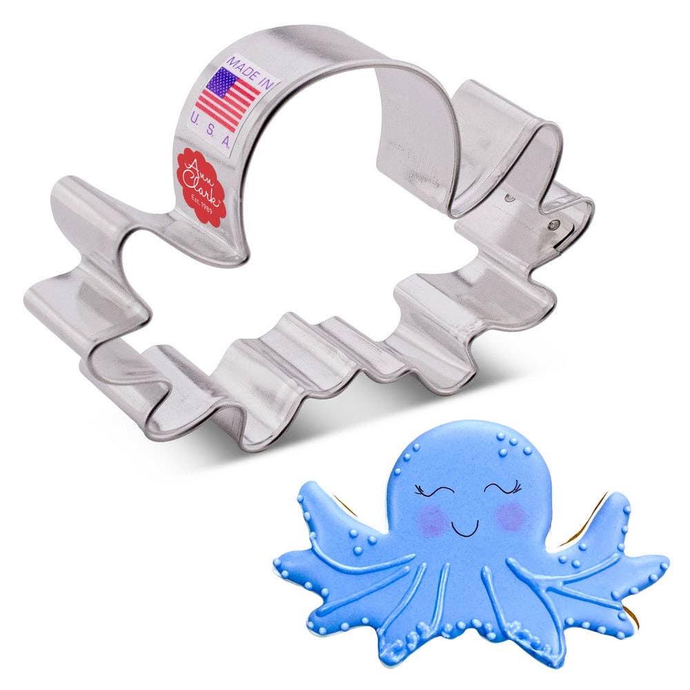Octopus Cookie Cutter, 4"- Ann Clark