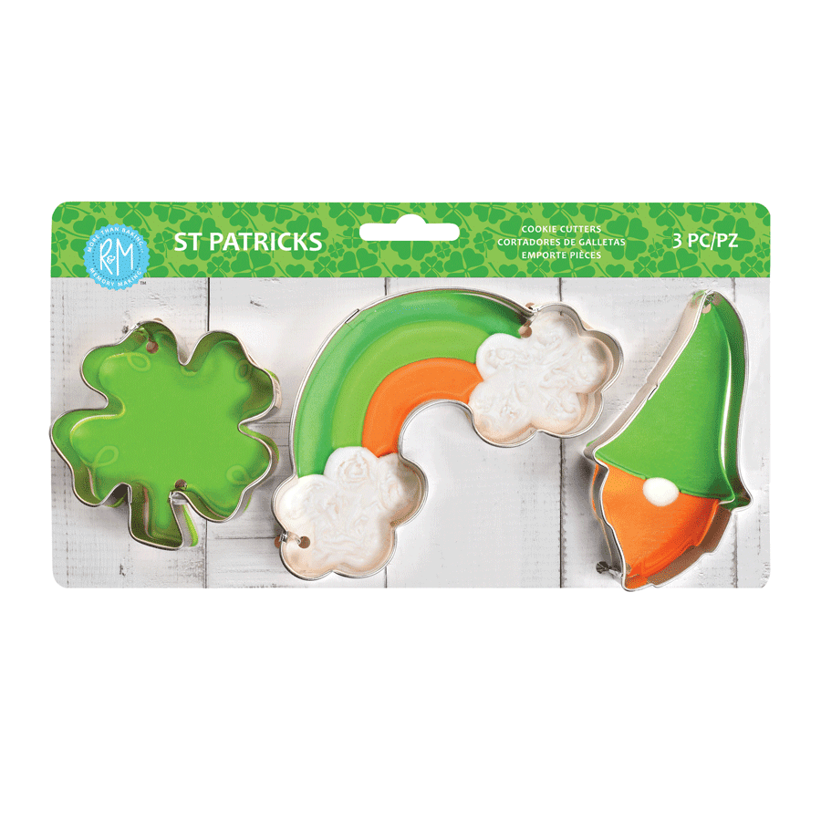 St Patrick's Day 3 PC Cookie Cutter Set - R&M