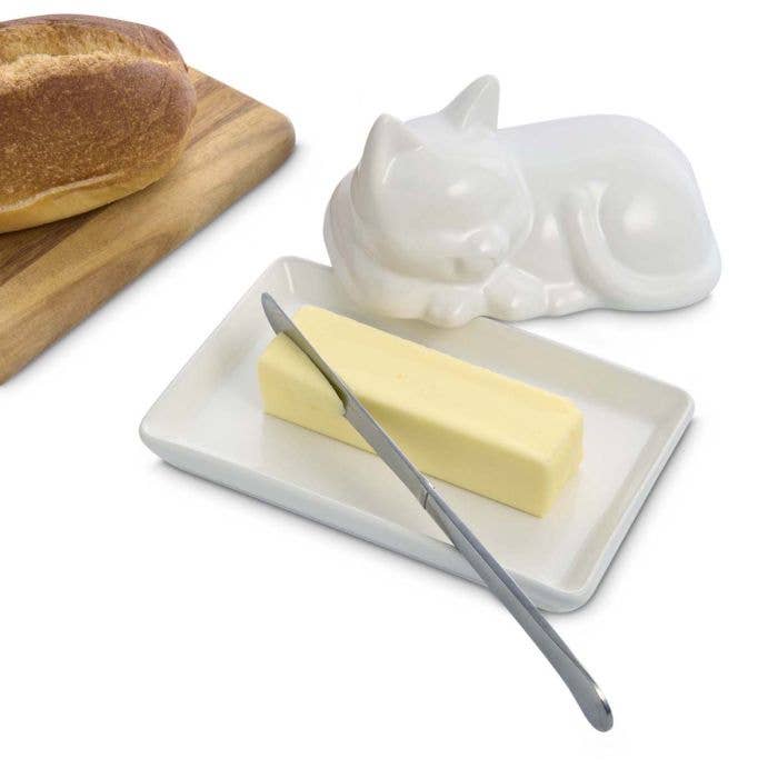 Cat Butter Dish With Lid - HIC Kitchen
