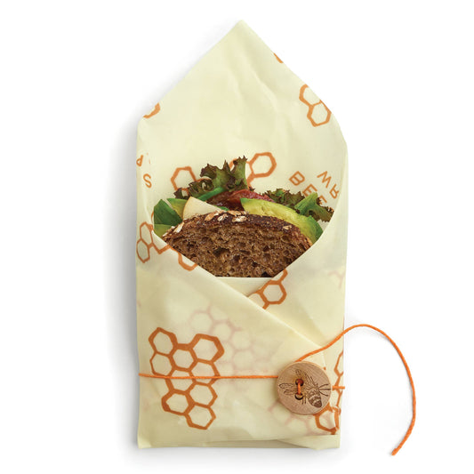 Honeycomb Print Sandwich Wrap- Bee’s Wrap® Beeswax Reusable Bread Wrap