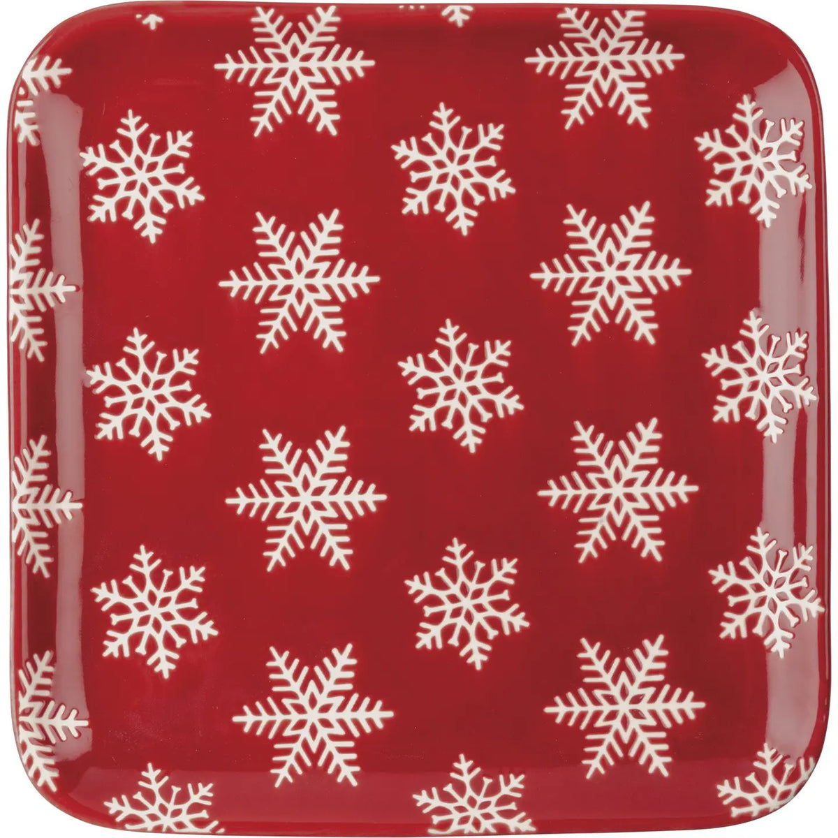 Snowflake Dessert Tray, 8.5" x 8.5"