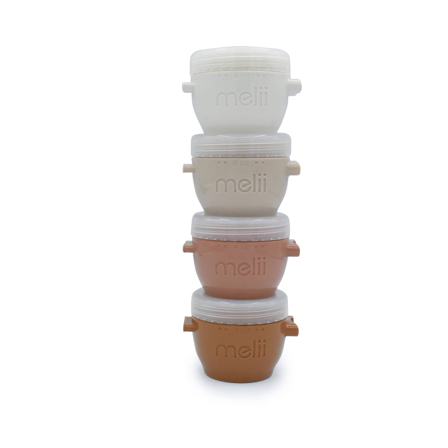 melii - 4oz Snap & Go Pods - 4 Freezer & Snack Containers